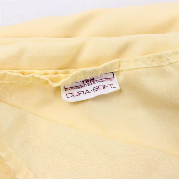 Vintage Dura-Soft Butter Yellow Twin Flat Sheet