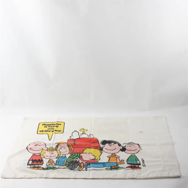 VTG 1971 United Feature Syndicate Peanuts Charlie Brown Standard Pillowcase FLAW