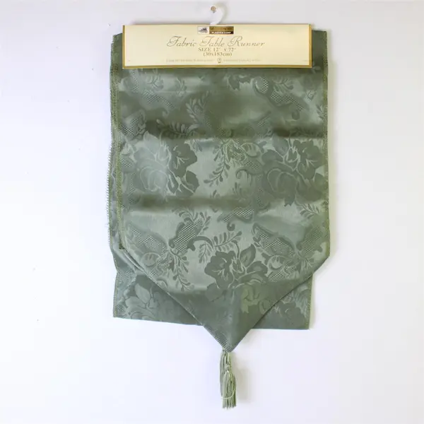 Better Home Plastics Corp Floral Design Sage Green Table Runner 12" x 72"