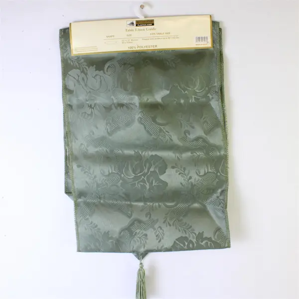 Better Home Plastics Corp Floral Design Sage Green Table Runner 12" x 72"