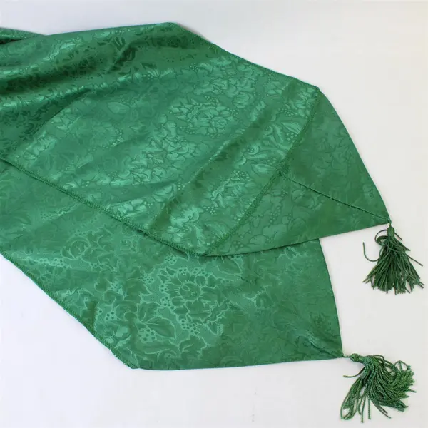 Floral Design Forest Green Table Runner 12" x 72"
