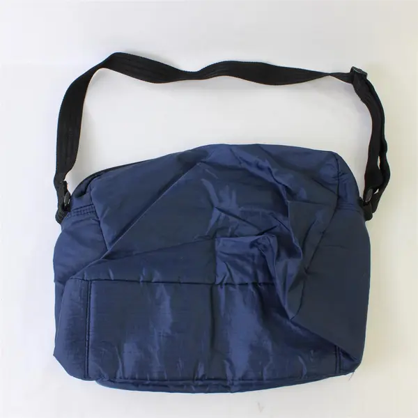 No Boundaries Navy Blue and Neon Green Multi-Pocket Crossbody Shoulder Bag