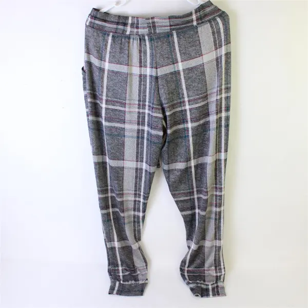 Secret Treasures Women's Medium 8-10 Gray Pink Blue Plaid Pajama Pants