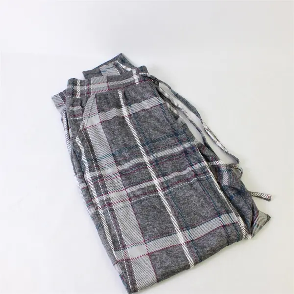 Secret Treasures Women's Medium 8-10 Gray Pink Blue Plaid Pajama Pants