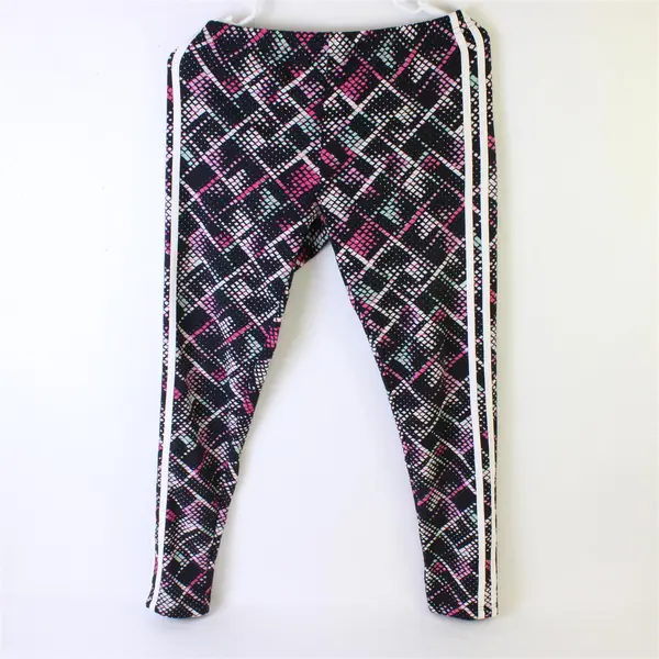 No Boundaries Black Pink Mint Leggings Girls Large 11-13