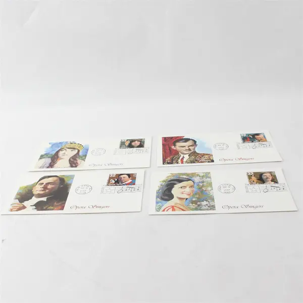 Set Of 4 Opera Singers Stamps 1997 FDC Fleetwood Cachet 
