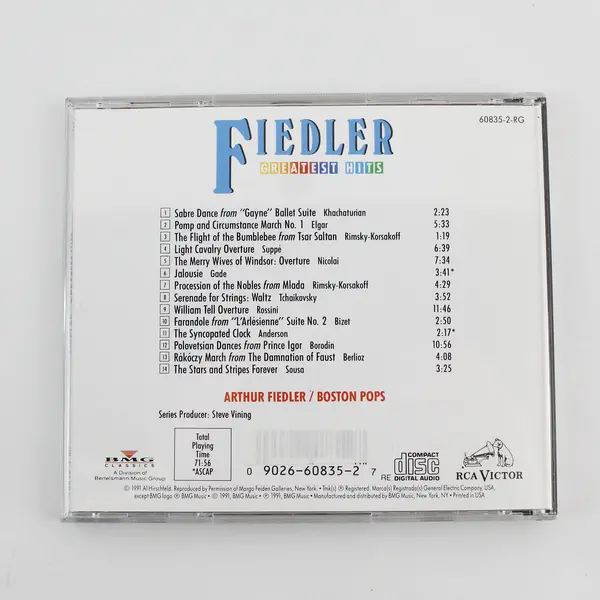Fiedler Greatest Hits Arthur Fiedler & Boston Pops 1991 Music CD Good
