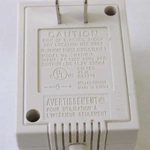 Telephone Power Supply Class 2 Adapter HADW-1 Untested
