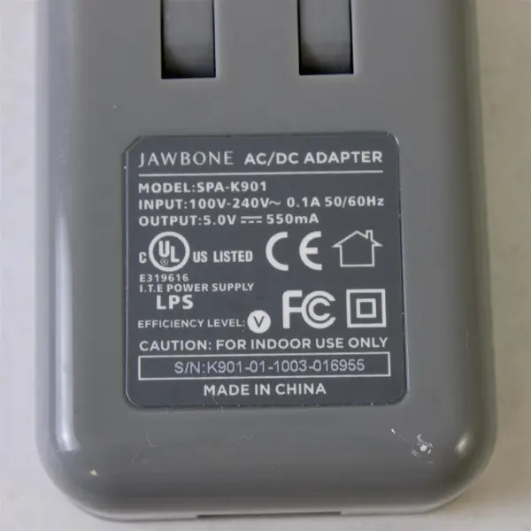 Jawbone SPA-K901 AC/DC Power Adapter for Headset Charger No Cords Included