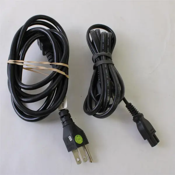 I-SHENG Lot of 2 Computer Power Cords 3-Prong 2-Prong LL81924
