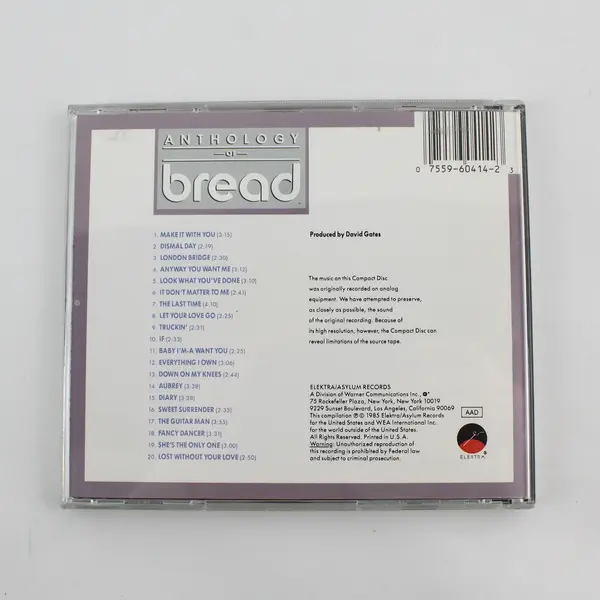 Bread Anthology of Bread 1985 Music CD Compilation Good