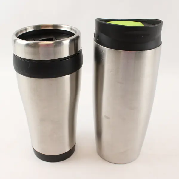 Lot of 2 Stainless Steel Travel Tumblers Cuisinart Crop Prod 14oz 15oz