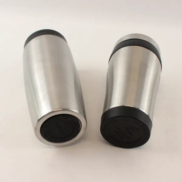 Lot of 2 Stainless Steel Travel Tumblers Cuisinart Crop Prod 14oz 15oz
