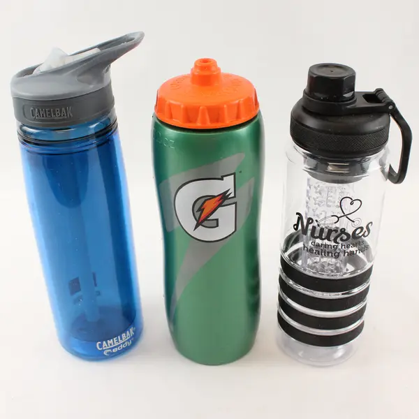 Lot of 3 CamelBak eddy Gatorade Nurse Infuser Plastic Water Bottles
