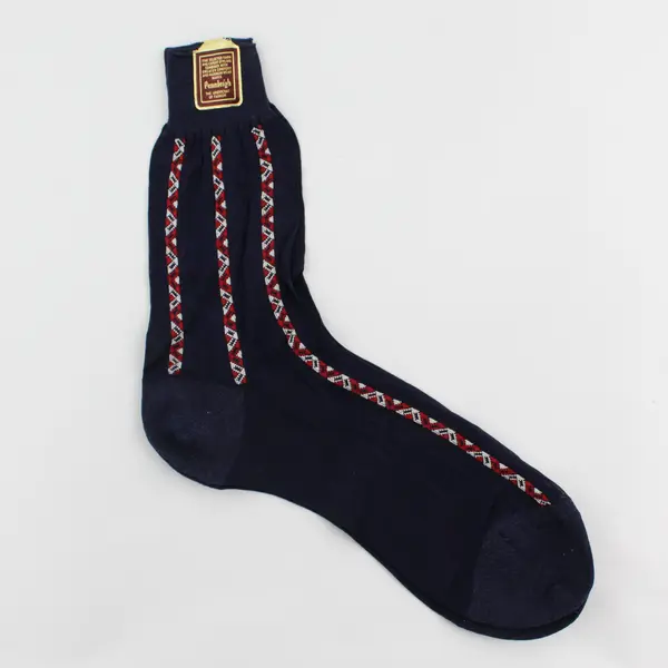 New Vintage Pennleigh Navy Red and White Socks Men's Size 10-1/2