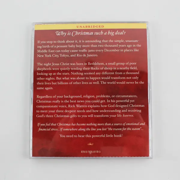 The Purpose of Christmas by Rick Warren 2008 Audio Book Unabridged 2-Disc Set
