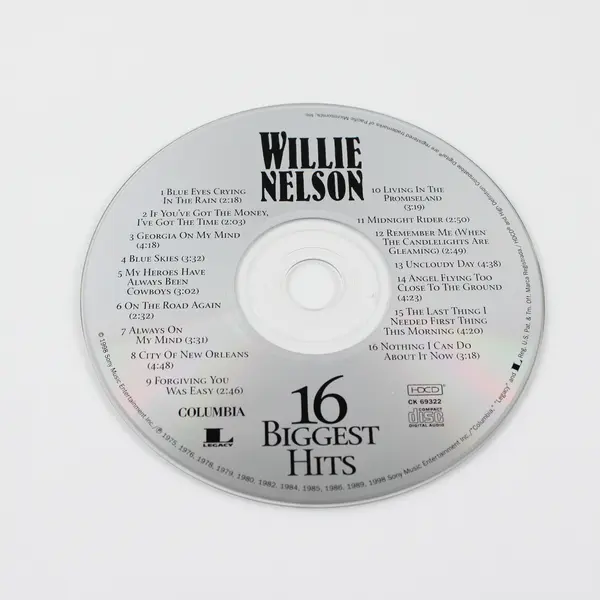 Willie Nelson 16 Biggest Hits 1998 Music CD 