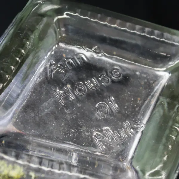 Ann's House of Nuts Clear Glass Jar 9.5" NO LID