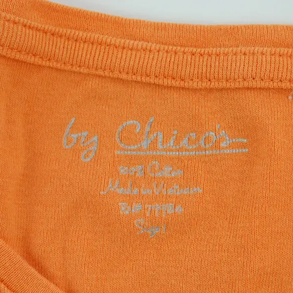 Chico's Neon Orange Cotton Tank Top Women's Size 1