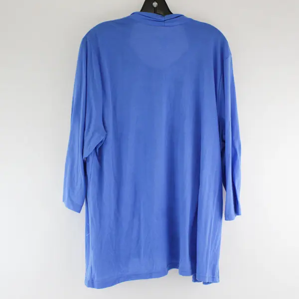 Just My Size Blue Faux Layer Long-Sleeve Top Women's 2X 18W/20W