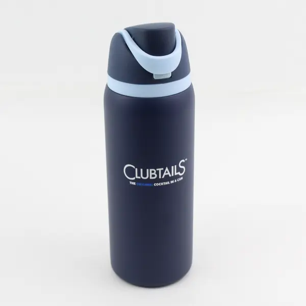 Clubtails Cocktail In A Can Navy Blue Steel Water Bottle Approx 36 oz