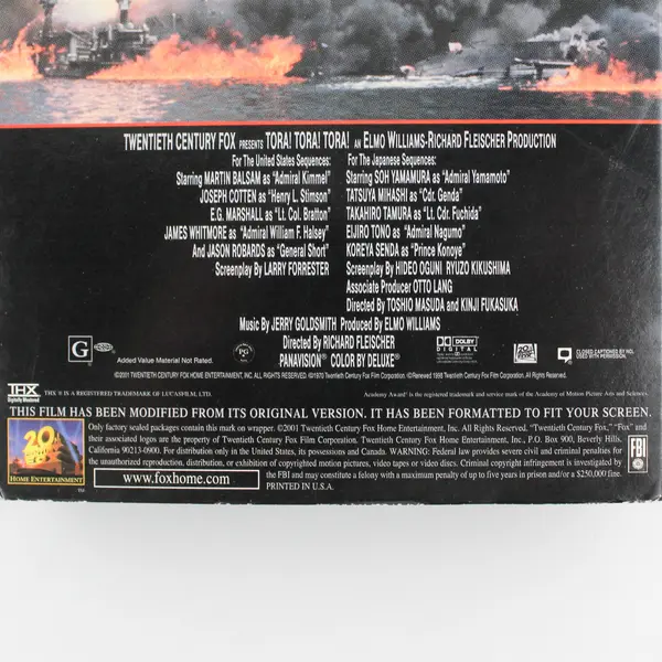Tora! Tora! Tora! Special Edition VHS 20th Century Fox Richard Fleischer