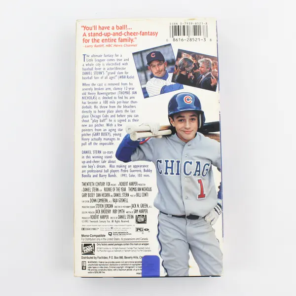 Rookie of the Year VHS 1993 Fox Thomas Ian Nicholas