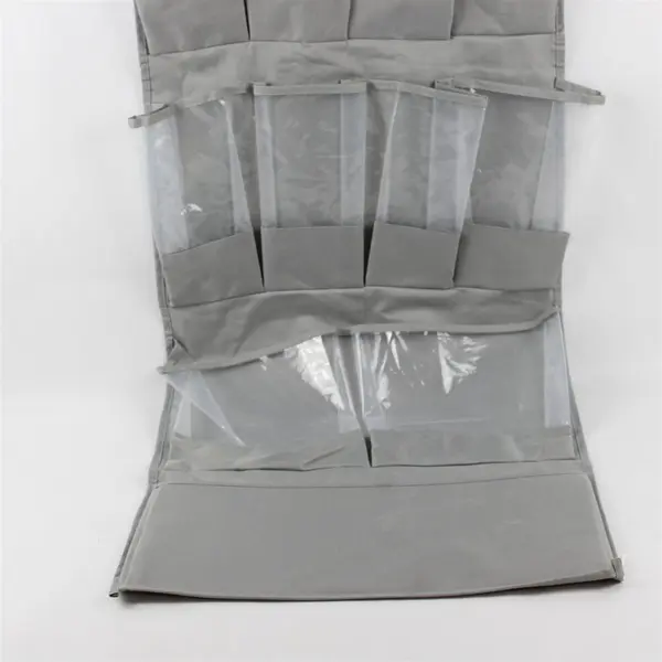 15 Pocket Gray Over-The-Door Shoe Organizer