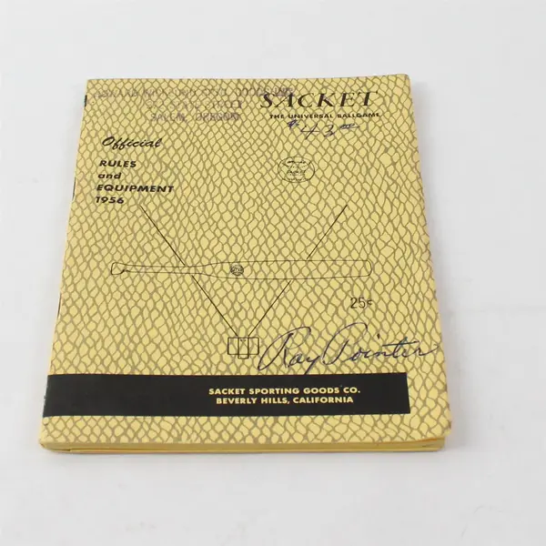 Sacket Ballgame 1956 Official Rules Equipment Booklet PE Class 
