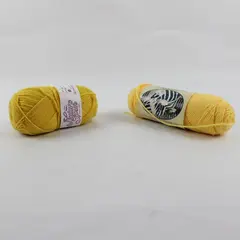 Lot of 2 Yellow Yarn Skeins Caron Wintuk Jonquil Nature Spun Impasse