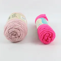 Lot of 2 Skeins Yarn Swirl Knitting Worsted Shocking Pink Big Twist Light Rose