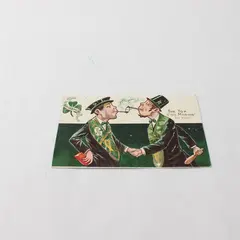 Vintage St. Patrick's Pipe Of Peace Top O' The Mornin Embossed Postcard