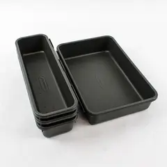 Lot of 4 Madesmart Interlocking Storage Containers Granite Gray