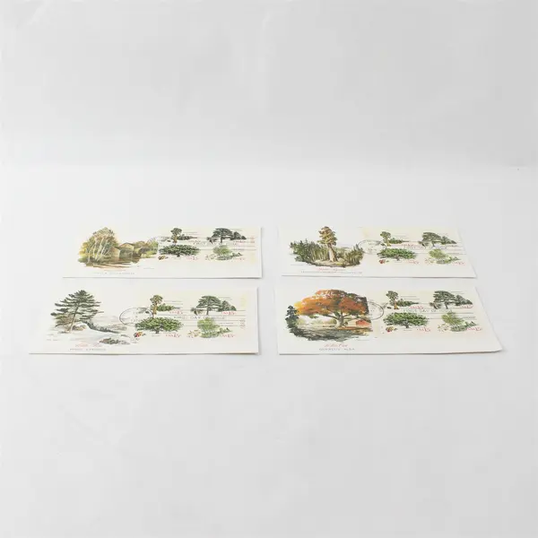 Set Of 4 Trees Of America 1978 FDC Fleetwood Cachet SC #1764-67