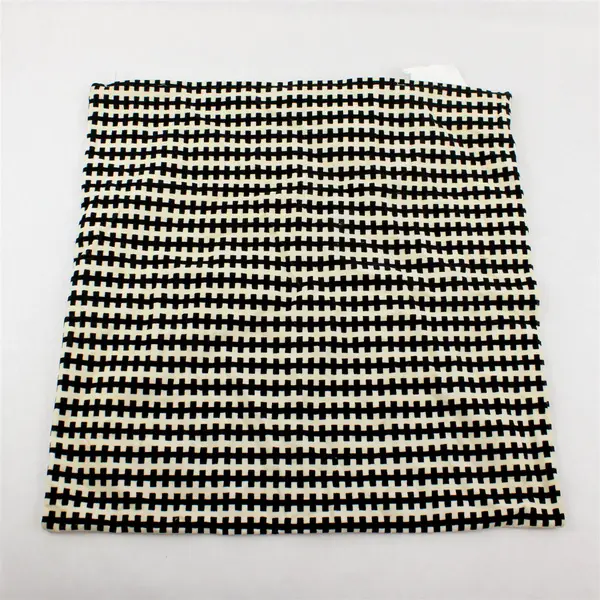 Ikea Stockholm Black and Off-White Square Throw Pillow Cover 22" x 22"