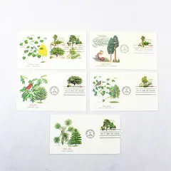 Set Of 5 Trees Of America 1978 FDC Fleetwood Birds And Trees SC #1764-67