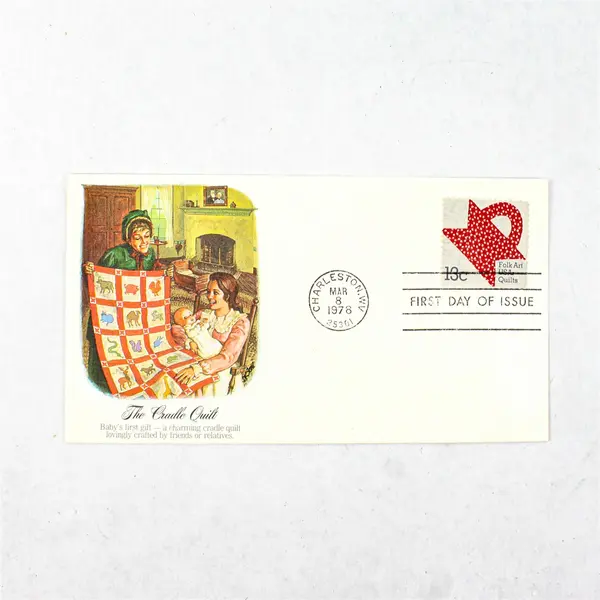 Set Of 5 Quilt Stamp 1978 FDC Fleetwood Cachet SC #1745-48