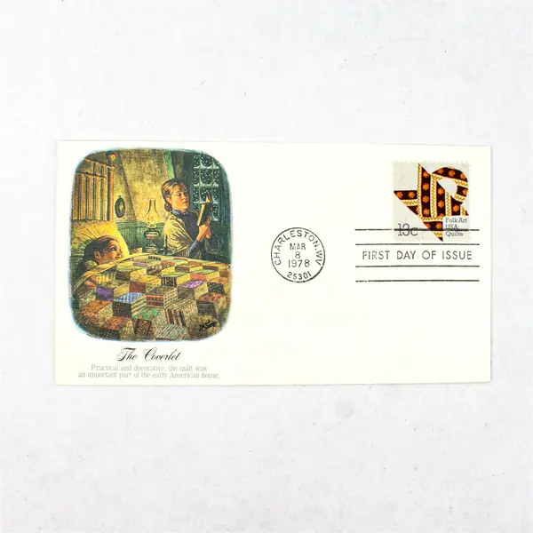 Set Of 5 Quilt Stamp 1978 FDC Fleetwood Cachet SC #1745-48