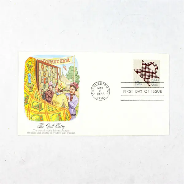 Set Of 5 Quilt Stamp 1978 FDC Fleetwood Cachet SC #1745-48