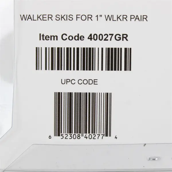 Nova Walker Glide Skis 1 1/8in Shaft 2 Pc Gray