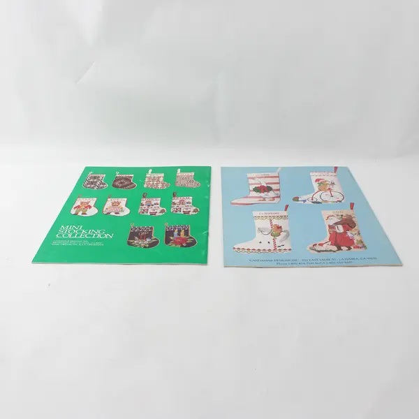 Candamar Designs Lot 2 #90027 Christmas & #90034 Mini Stocking Leaflets