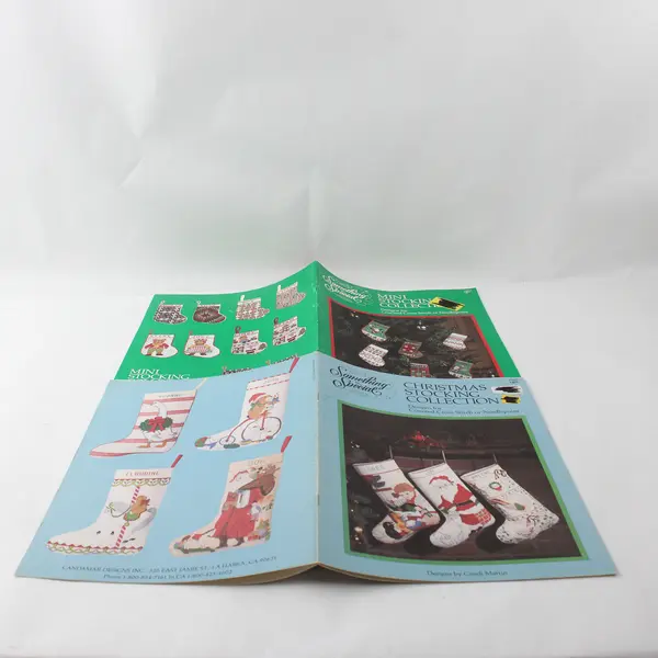 Candamar Designs Lot 2 #90027 Christmas & #90034 Mini Stocking Leaflets