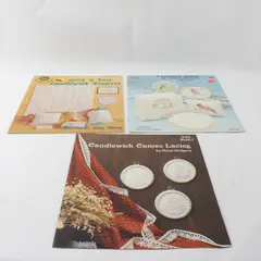 Lot of 3 Vintage Candlewicking Craft Books/Leaflets 1982 & 1983 Good
