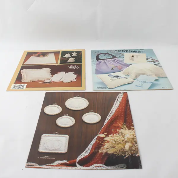 Lot of 3 Vintage Candlewicking Craft Books/Leaflets 1982 & 1983 Good