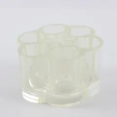 Round Clear Acrylic Bathroom Organizer Vanity Countertop 4in