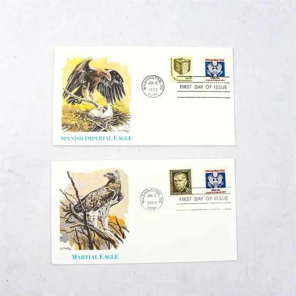 Set Of 7 Eagle 1983 Stamp SC# 0127 FDC Fleetwood Cachet
