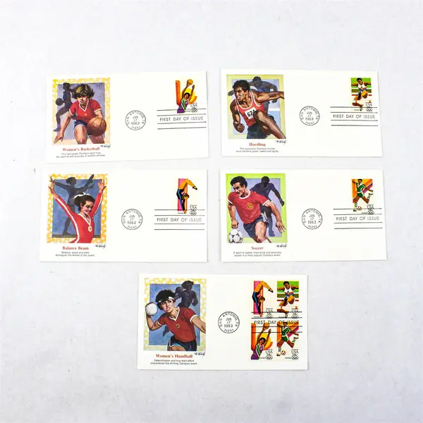 Set of 5 1983 Olympics First Day Covers Fleetwood Cachet Scott C101-104