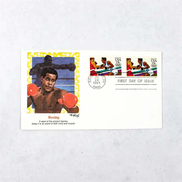 Lot of 5 1983 Olympics Fleetwood FDC Boxing Discus Archery Rowing High Jump