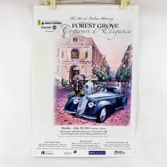 2014 Forest Grove Concours d’Elegance Oregon Classic Car Show Poster 17X25