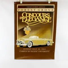 2003 Forest Grove Concours d’Elegance Oregon Classic Car Show Poster 18X25